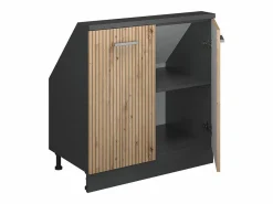 Vicco Armario de cocina para techo inclinado roble artesanal 80x46x81.6 r-line Color natural claro Discount