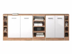 Vicco Armario Para Buhardilla|Armario de cocina para techo inclinado alto brillo 210x46x81.6 r-line