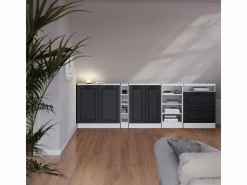 Vicco Armario de cocina para techo inclinado antracita casa de campo 60x46x81.6 r-line Gris antracita Outlet