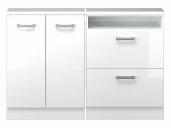 Vicco Armario Para Buhardilla|Armario de cocina para techo inclinado alto brillo 120x46x81.6 r-line