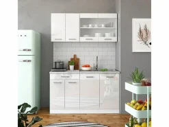 Vicco Armario Para Buhardilla|Armario de cocina para techo inclinado alto brillo 120x46x81.6 r-line