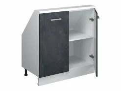 Vicco Armario Para Buhardilla|Armario de cocina para techo inclinado hormigón 80x46x81.6 r-line