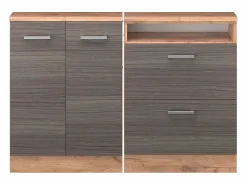 Armario de cocina para techo inclinado gris noble 120x46x81.6 r-line^Vicco Sale