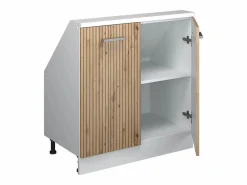 Vicco Armario Para Buhardilla|Armario de cocina para techo inclinado roble artesanal 80x46x81.6 r-line