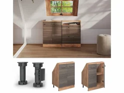 Vicco Armario Para Buhardilla|Armario de cocina para techo inclinado gris noble 60x46x81.6 r-line