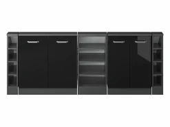 Armario de cocina para techo inclinado brillo intenso 210x46x81.6 r-line^Vicco