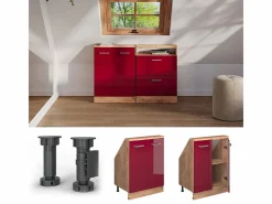 Vicco Armario Para Buhardilla|Armario de cocina para techo inclinado de alto brillo 60x46x81.6 r-line