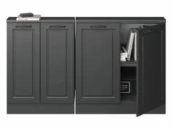 Armario de cocina para techo inclinado antracita casa de campo 140x46x81.6 r-line^Vicco Outlet