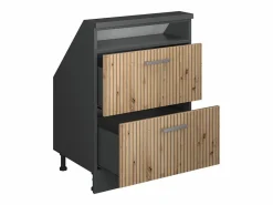 Vicco Armario Para Buhardilla|Armario de cocina para techo inclinado roble artesanal 60x46x81.6 r-line
