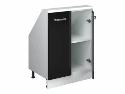 Vicco Armario Para Buhardilla|Armario de cocina para techo inclinado brillo intenso 60x46x81.6 r-line
