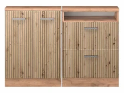 Armario de cocina para techo inclinado roble artesanal 120x46x81.6 r-line^Vicco Discount