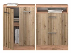 Armario de cocina para techo inclinado roble artesanal 120x46x81.6 r-line^Vicco Discount