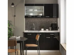 Vicco Armario de cocina para techo inclinado brillo intenso 140x46x81.6 r-line Negro Online