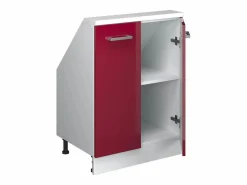 Vicco Armario Para Buhardilla|Armario de cocina para techo inclinado brillo intenso/blanco 60x46x81.6 r-line