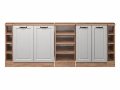 Vicco Armario Para Buhardilla|Armario de cocina para techo inclinado blanco casa de campo 210x46x81.6 r-line