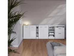 Vicco Armario Para Buhardilla|Armario de cocina para techo inclinado alto brillo 60x46x81.6 r-line