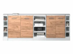 Vicco Armario Para Buhardilla|Armario de cocina para techo inclinado roble dorado 210x46x81.6 r-line