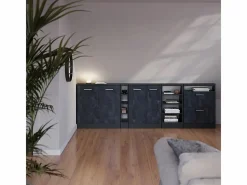 Vicco Armario Para Buhardilla|Armario de cocina para techo inclinado hormigón 60x46x81.6 r-line