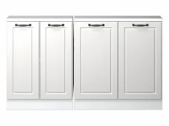 Armario de cocina para techo inclinado blanco casa de campo 140x46x81.6 r-line^Vicco Outlet