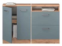 Vicco Armario Para Buhardilla|Armario de cocina para techo inclinado gris ado 120x46x81.6 r-line
