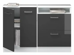Vicco Armario de cocina para techo inclinado antracita alto brillo 120x46x81.6 r-line Gris antracita Sale