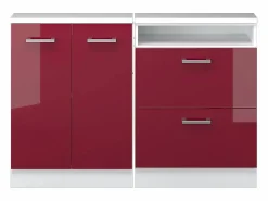 Armario de cocina para techo inclinado brillo intenso/blanco 120x46x81.6 r-line^Vicco Discount