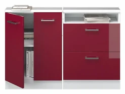 Armario de cocina para techo inclinado brillo intenso/blanco 120x46x81.6 r-line^Vicco Discount