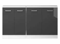 Armario de cocina para techo inclinado antracita alto brillo 140x46x81.6 r-line^Vicco Clearance