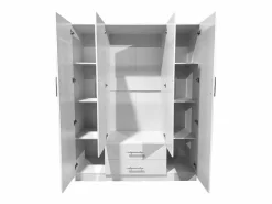 Saldosystocks Armario|Armario de Dormitorio 4 Puertas W, con Espejo,