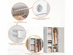 Armario Abierto, Vestidor|Armario de dormitorio, organizador de almacenamiento, baúl de ropa,