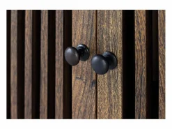 Giner y colomer Armario de dos puertas fabricado en madera de acacia y patas de metal Marru00f3n Sale