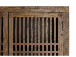Giner y colomer Armario de dos puertas fabricado en madera de acacia y patas de metal Marru00f3n Sale
