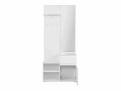 Armario de entrada 1 puerta, 1 cajón y 2 compartimentos abiertos - H195 cm^Calicosy Outlet