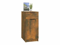 Armario de escritorio aglomerado roble ahumado 33,5x50x75 cm ES793854 Marru00f3n New
