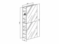 VCM Columna De Baño|Armario de espejo Flandu