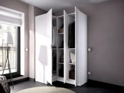 Armario de esquina 3 puertas L132 cm en color - LISTOWEL^Vente-unique Clearance