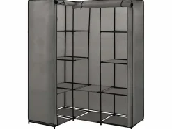 Armario de esquina 130x87x169 cm ES108617 Gris