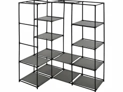 Armario de esquina 130x87x169 cm ES108617 Gris