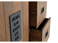 Armario de estilo industrial en madera de mango y toques en metal^Giner y colomer Clearance