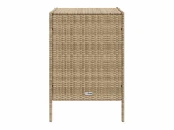 Armario de jardín 55x59x80 cm resina trenzada Beige New
