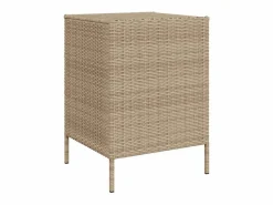 Armario de jardín 55x59x80 cm resina trenzada Beige New