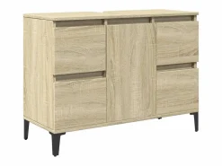 vidaxl Armario de lavabo madera contrachapada roble Sonoma 80x33x60 cm Color natural claro Outlet