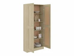 Armario de libros contrachapada color roble 82,5x30,5x185,5 cm^vidaxl Outlet