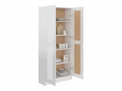 vidaxl Vitrina|Armario de libros contrachapada brillo 82,5x30,5x185,5cm