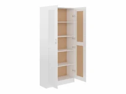 vidaxl Vitrina|Armario de libros contrachapada brillo 82,5x30,5x185,5cm