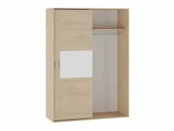 Muebles Niño|Armario de Madera con 2 Puertas Correderas y Altillo – Puccini Andersen, Ideal para Dormitorios de Matrimonio e Infantiles, 150x208x55 cm