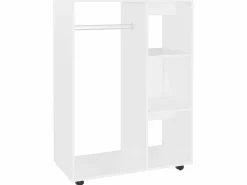 Armario de madera de ingeniería 80x40x110 cm ES303091 Blanco Best