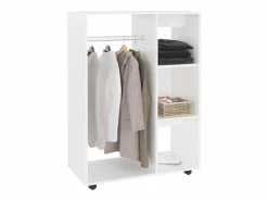 Armario de madera de ingeniería 80x40x110 cm ES303091 Blanco Best