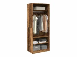 Armario de madera de ingeniería madera envejecida 80x50x200 cm ES782026^ Best