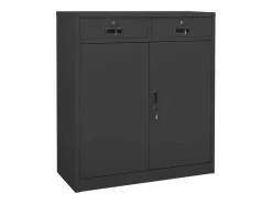 vidaxl Armario de oficina con macetero acero antracita 90x40x125 cm Gris antracita Hot